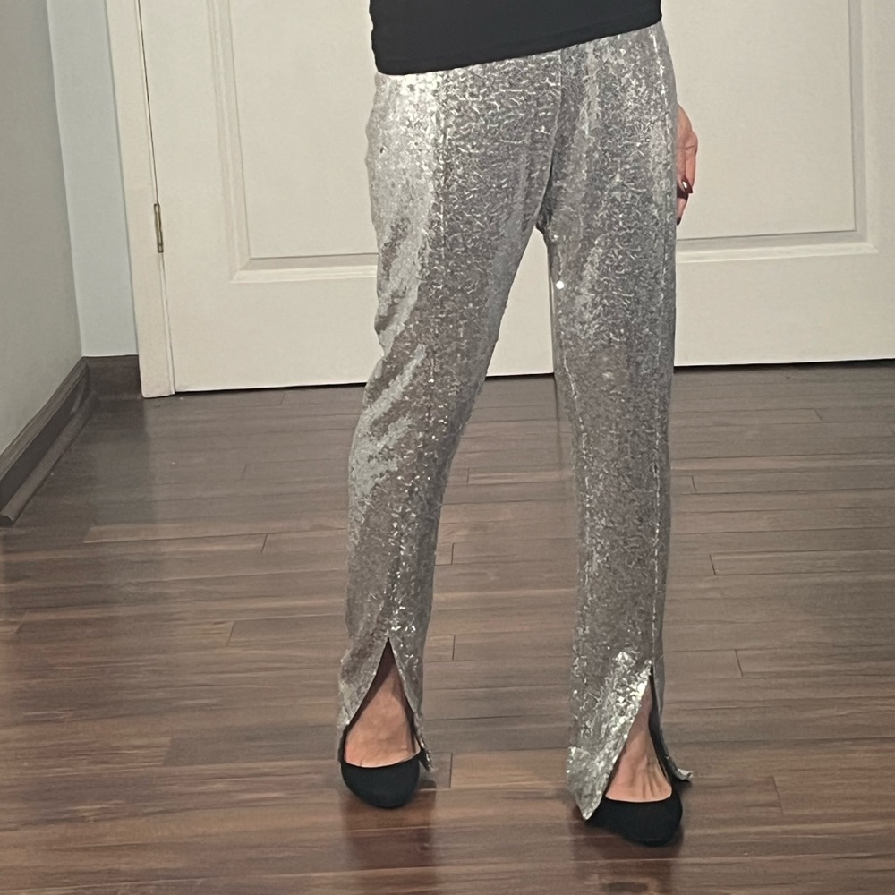 Wayf silver sequins pants size S - Picture 7 of 12